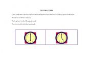 English worksheet: telling time