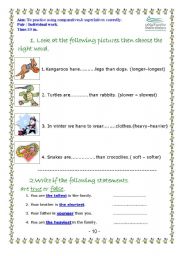 English Worksheet: comparatives& superlatives