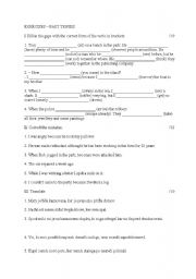 English worksheet: past tense