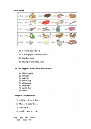 English worksheet: reading