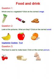 English Worksheet: food &drink