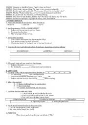 English Worksheet: Test Review