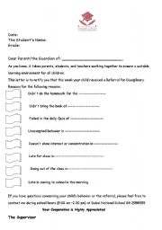 English worksheet: detention