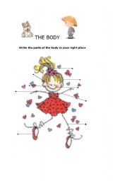 English Worksheet: parts of the body 