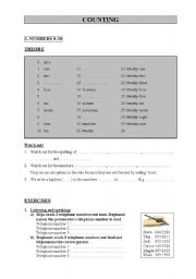 English Worksheet: Counting to 1,000,000