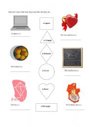 English Worksheet: Shapes and Objects