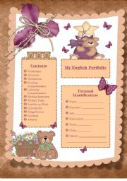 English Worksheet: English Portfolio frontpage (UPDATED)