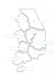 English worksheet: South Korea Province Map