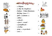 THANKSGIVING vocabulary