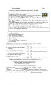 English Worksheet: reading comprehension execi