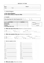 English Worksheet: introduction to english