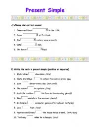 English Worksheet: simple