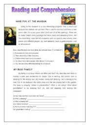 English Worksheet: Reading and comprehension
