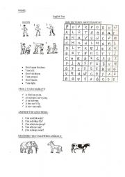 English Worksheet: Test for elementary school