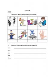 English worksheet: CAN - CANT