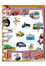 English Worksheet: Transportation