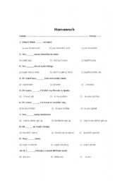 English Worksheet: Giving advice