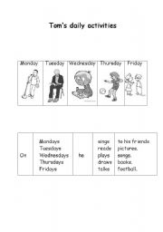 English Worksheet: Daily activities