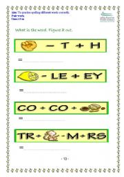 English Worksheet: spelling 