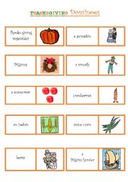 English Worksheet: THANKSGIVING DOMINOES !!!!!!!!!!!!!!!!!!!!!! 2/2