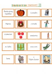 English Worksheet: THANKSGIVING MEMORY !!!!!!!!!!!!!!!!!!!!!! 2/2