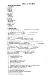 English Worksheet: piece of practice