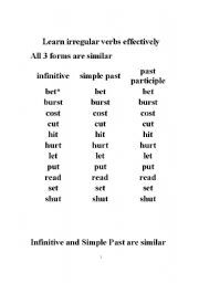 English Worksheet: irregular verbs