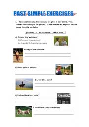 English worksheet: Worksheet on the Past Simple