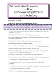 English Worksheet:  I FELT USEASY TALKING TO SOMEONE I COULDNT SEE  (8pages)