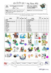 English Worksheet: Go + -ing for activities, Have, Play 