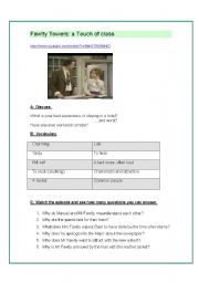 English Worksheet: Fawlty Towers Worksheet