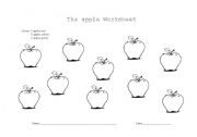 English Worksheet: The apple worksheet