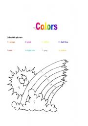 English Worksheet: Colours