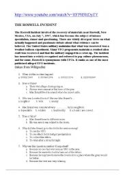 English Worksheet: The Roswell Incident