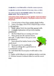 English Worksheet: grammar adj