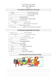 English Worksheet: present cont.