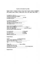English worksheet: Shape Of My Heart by STING