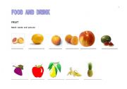 English worksheet: food and drink