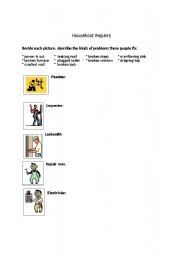 English Worksheet: Household Repairs