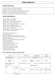 English Worksheet: giving directions