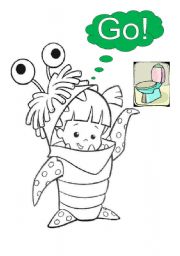 English Worksheet: Display: Can I go to the toilet,please?
