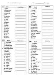 Dictation - word lists