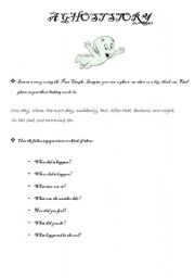 English Worksheet: A Ghost story