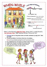 English Worksheet: When-While