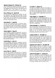 English Worksheet: Horoscope signs