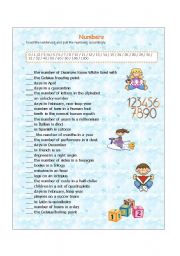 English Worksheet: Numbers!