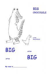 English Worksheet: Big and Little Colouring In