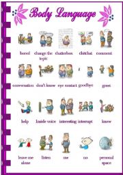 English Worksheet: Body language (2/2)