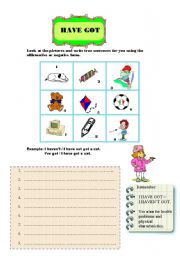 English Worksheet: have got