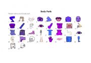 English Worksheet: Body Parts